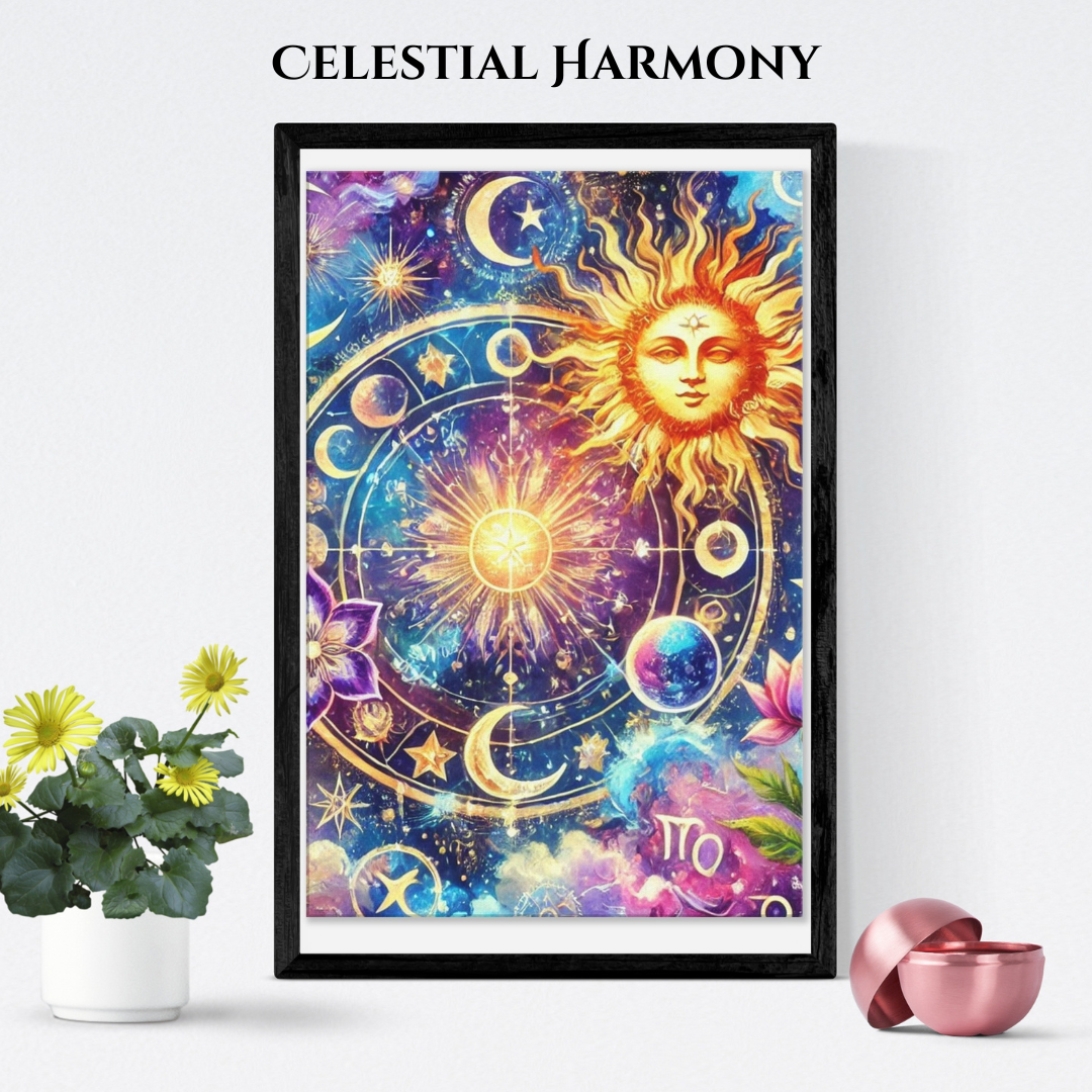 "Celestial Harmony" Canvas 20x25 cm / 8x10″ - Vertical - Slim