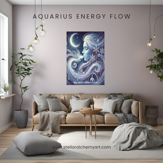 "Aquarius Energy Flow" Fine Art Poster