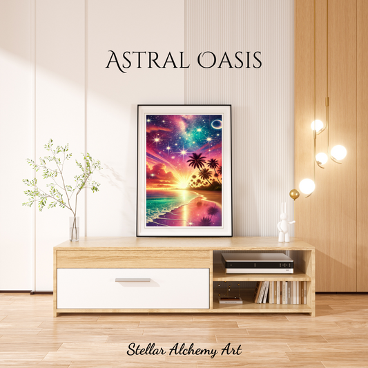 "Astral Oasis" Fine Art Poster 27x35 cm / 11x14″