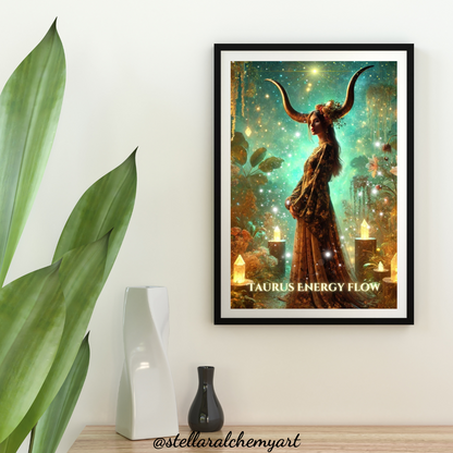 "Taurus Energy Flow" Classic Semi-Glossy Paper Poster