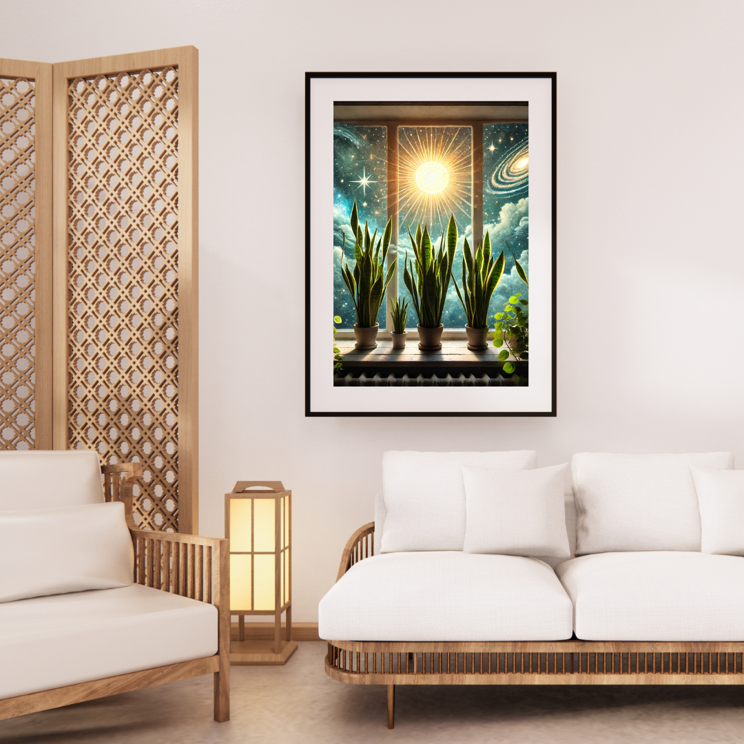"Snake Plant Glow" Premium Matte Paper Poster 20x25 cm / 8x10″