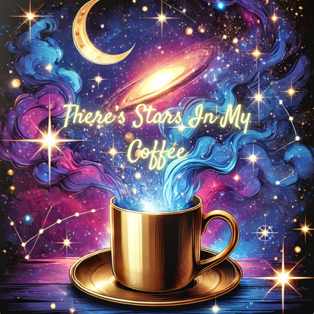 "A Cosmic Mug for You!" ✨ "There's Stars In My Coffee" White 11oz Ceramic Mug